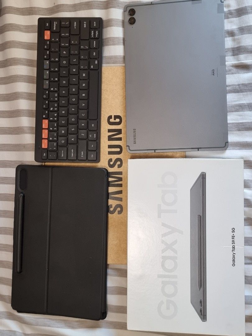 Samsung Galaxy Tab S9 FE+ (Category: Laptops & Notebooks) located in Caloocan City. Submitted by mursedani (Listing ID 1468381711, Image 1). Description: • RFS: Need funds for tuition ✅TAKE ALL FREEBIES ✅ FREE OG samsung keyboard Trio 500 ✅ FREE MAGNETIC CASING ✅FIXED PRIZE NA PO :) ✅Already did Factory Reset, READY TO USE! • With original box & SAMSUNG paper bag • I can send pictures/ video proof of possession • SURE BUYERS ONLY PLS! • Still ava