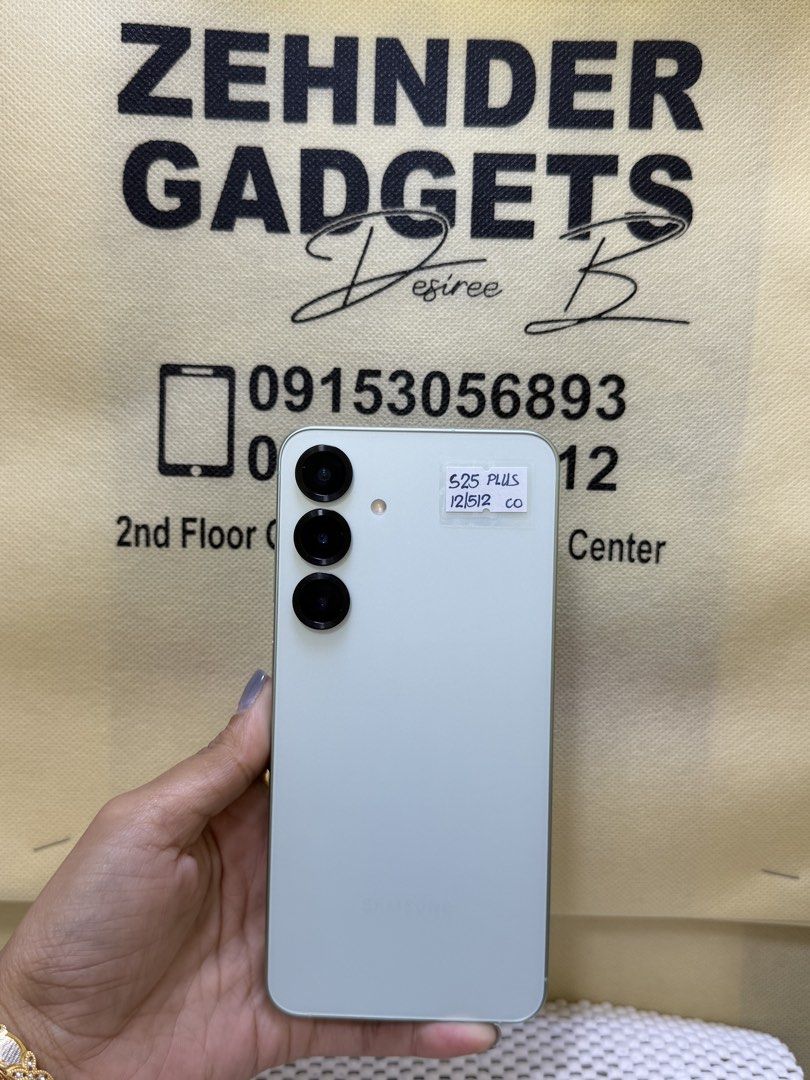 SAMSUNG S25 PLUS 12/512GB OPENLINE (NTC APPROVED) (Category: Samsung) located in San Juan City. Submitted by desireebayal96 (Listing ID 1468446776, Image 1). Description: SAMSUNG GALAXY S25 + * SLIGHTLY USED * NTC APPROVED * 12/512GB * DUAL SIM (OPENLINE BOTH PHYSICAL SIM) * NTC APPROVED * 99% SMOOTH * NO ISSUE * NO HISTORY OF REPAIR * NO AMOLED BURN * NO DEAD PIXEL * WITH TYPE-C CORD OPEN FOR COD SAME DAY DELIVERY PLUS SHIPPING FEE MESSAGE ME DI