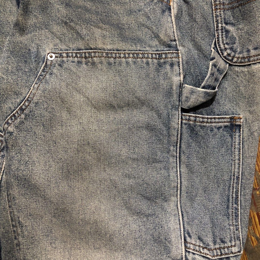 SANBAI STUDIO DOUBLE KNEE CARPENTER DENIM PANTS (Category: Jeans) located in Dasmarinas. Submitted by corenyxmessy_3rd_account (Listing ID 1468463826, Image 3). Description: waist - 34 length - 46.5 hem - 9.5.