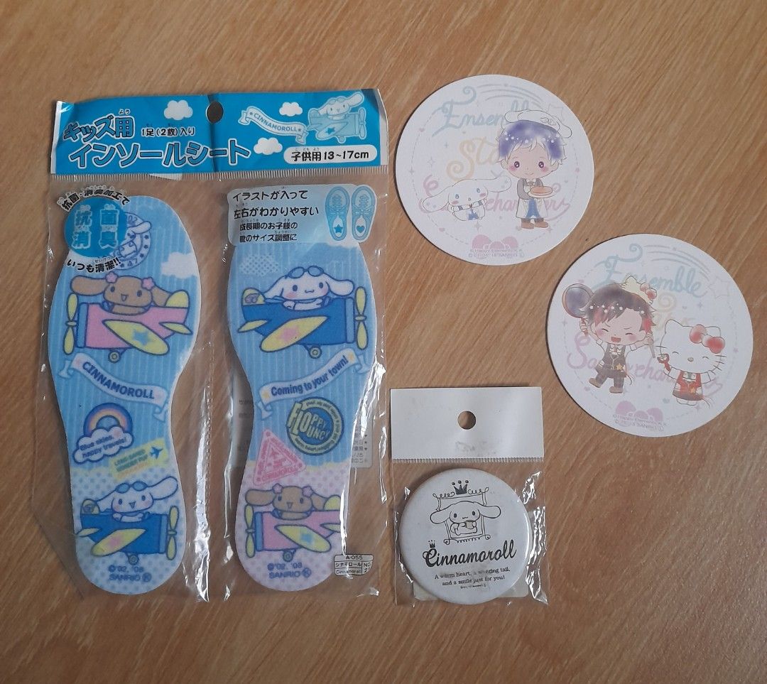SANRIO CINNAMOROLL SET (Category: Character Goods) located in Bulacan. Submitted by nansantiago (Listing ID 1468386618, Image 1). Description: SANRIO CINNAMOROLL SET Kids shoes insole Cardboard coasters Pin 🏷️ ₱50‼️ 📍 Location: Plaridel, Bulacan 💸 Mode of Payments: Gcash / BPI 📦 Pick-up / Ship 🚚 Couriers : Flash Express / SPX / Lalamove.