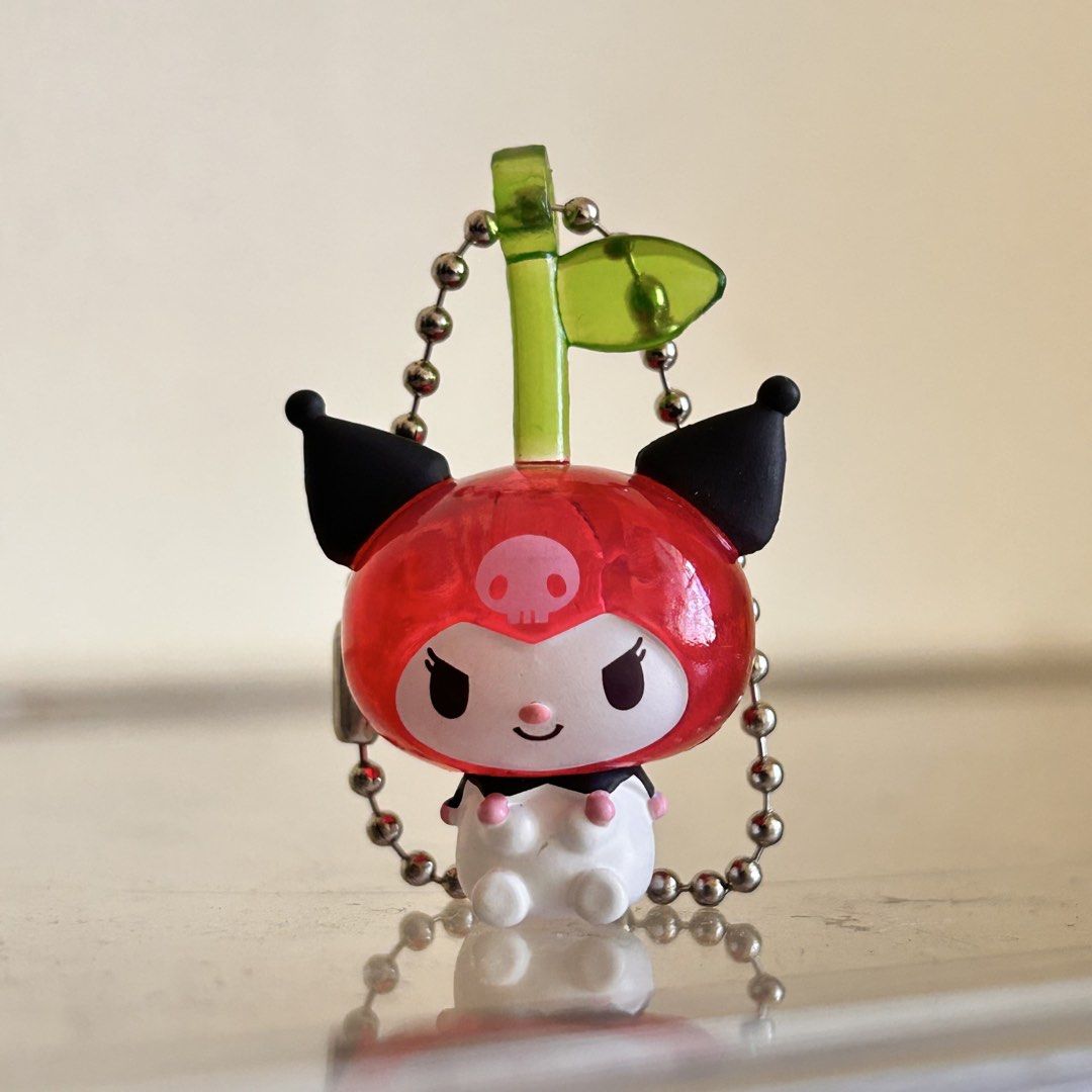 Sanrio Kuromi Cherry Gacha Keychain (Category: Figurines & Statues) located in Batangas. Submitted by han.jpg (Listing ID 1468313034, Image 1). Description: - brand new from Japan - official - onhand, ready to ship - pay as you mine - MOP: gcash, maribank - MOD: J&T (54 sf within luzon) - location: batangas.