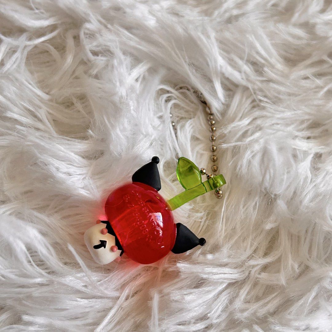 Sanrio Kuromi Cherry Gacha Keychain (Category: Figurines & Statues) located in Batangas. Submitted by han.jpg (Listing ID 1468313034, Image 3). Description: - brand new from Japan - official - onhand, ready to ship - pay as you mine - MOP: gcash, maribank - MOD: J&T (54 sf within luzon) - location: batangas.