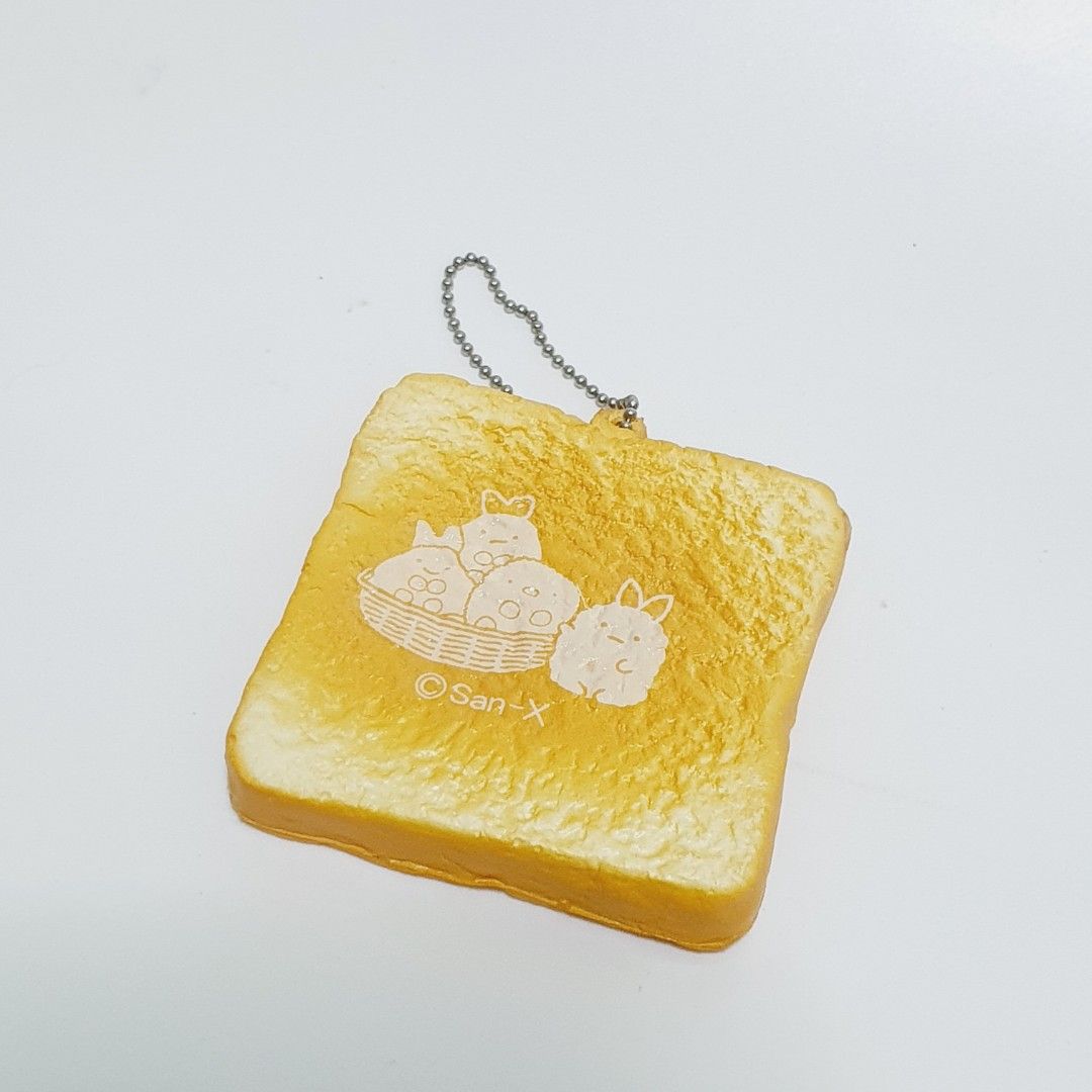 San-x Sumikko Gurashi Bread Squeeze Squishy Keychain Charm (Category: Character Goods) located in Taytay. Submitted by kyo.mono (Listing ID 1468329787, Image 1). Description: 💟Follow us on IG: kyo.mono for faster replies TikTok: kyo.mono_ for videos and review Good as new Auth from Japan Actual photo posted.
