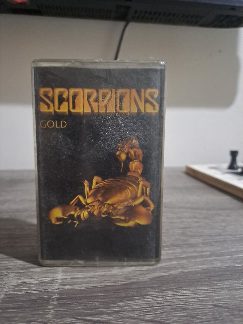 Scorpions Gold Cassette Tape (Category: CDs & DVDs) located in Las Pinas. Submitted by cobieshop (Listing ID 1468477641, Image 1). Description: 📼CASSETTE FOR SALE | ORIGINAL & COLLECTIBLE CASSETTES 📼Item: [SCORPIONS Gold Cassette Tape] 📌 Condition: [VG] 📦 Inclusions: [Cassete Case, Inlay] ✅ Actual item shown in photos ✅ Please check the photos and read the condition details before purchasing ✅ Secure packaging for shipping ✅ Message me for in