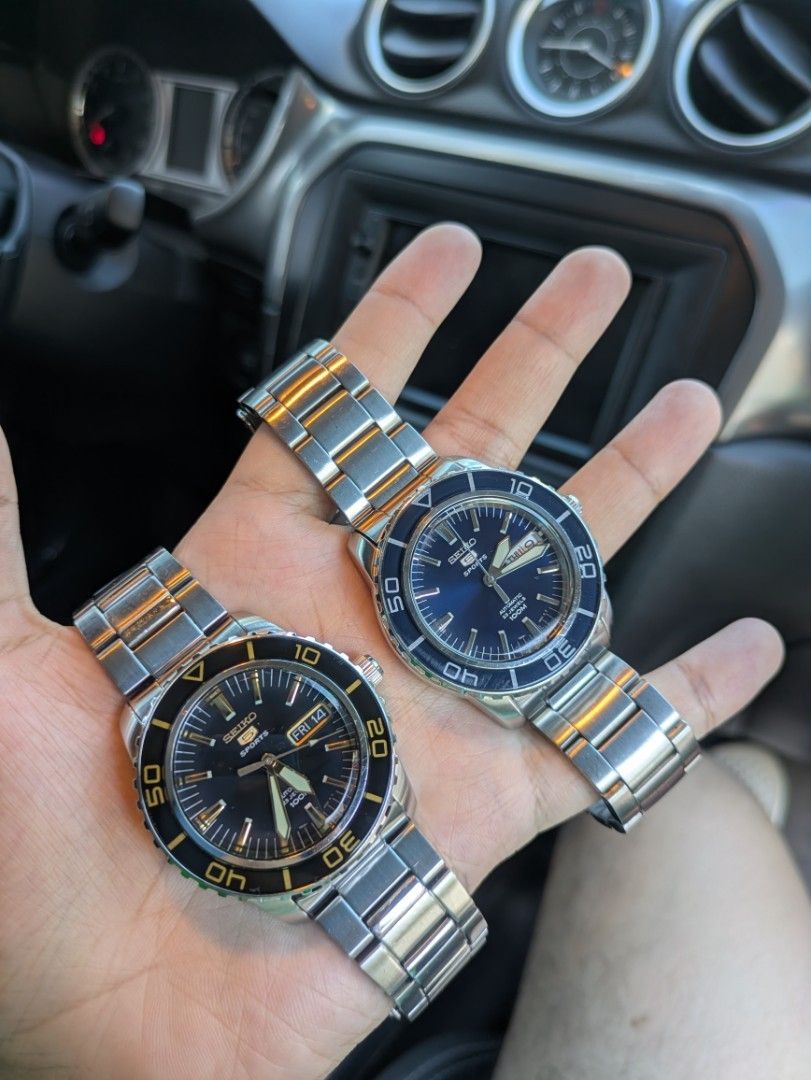 Seiko 5 SNZH57 and 53 Bundle (Category: Men's Watches) located in Quezon City. Submitted by kovdeclutters (Listing ID 1468425190, Image 1). Description: Inclusions SNZH57: - Watch - Inner and outer box - Warranty Card - Manual Booklet - Extra Links SNZH53: - Watch - Box RFS: Upgrading to an Oris or Hamilton Location: Marikina, shipping c/o buyer. Meetups subject to scheduling Price is slightly negotiable, message to send an offer.