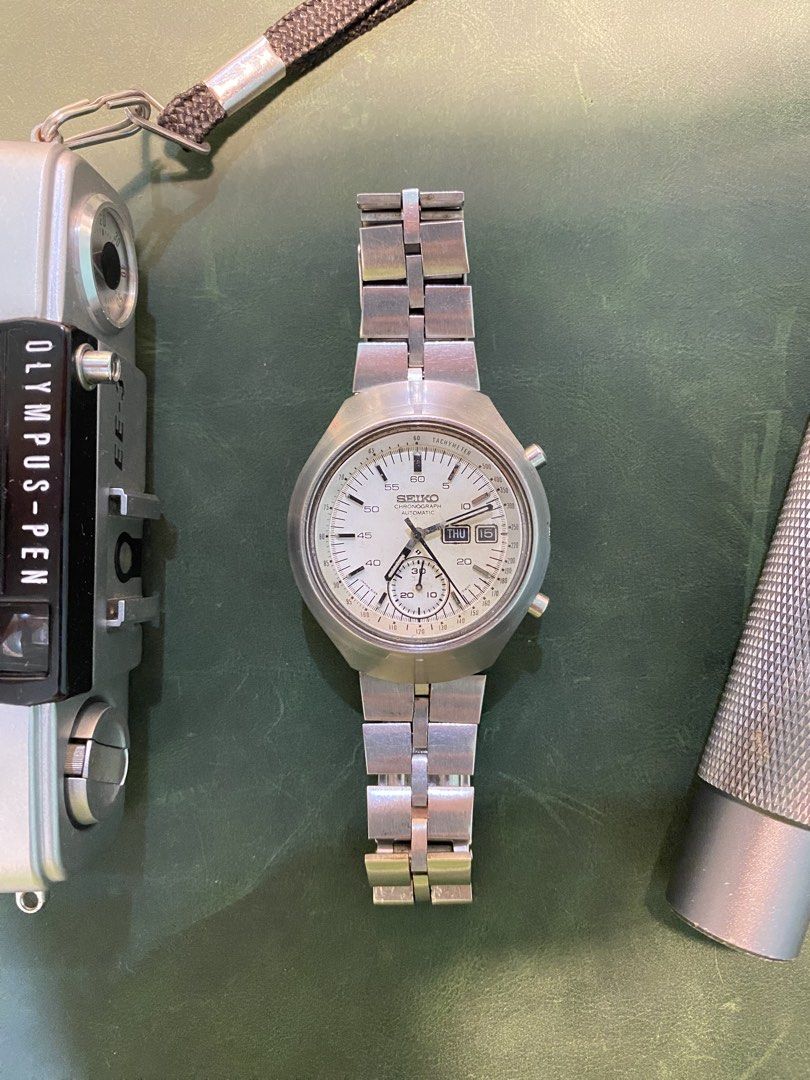 Seiko 6138-7101 storm trooper (Category: Men's Watches) located in Cebu City. Submitted by unoverse_vntg (Listing ID 1468289141, Image 2). Description: Seiko 6138-7101 Helmet "storm trooper" Automatic Year 1978 Chronograph reset zero Quickset Working perfect Newly serviced and regulated Original fishbone seiko bracelet Untouched/unpolished All original parts No aftermarket fitted 1month mechanical warranty .