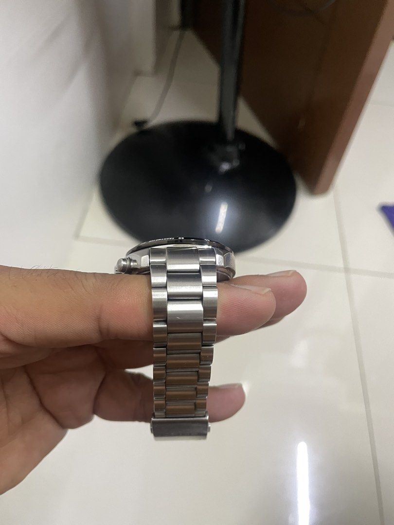 Seiko Prospex Speedtimer Solar Chronograph SSC813 (Category: Men's Watches) located in Manila. Submitted by jvkums (Listing ID 1468382927, Image 2). Description: - Brand/Model: Seiko Prospex Speedtimer Solar Chronograph - Dial/Bezel: White dial with black subdials and tachymeter bezel - Material: Stainless steel bracelet with folding clasp - Condition: Normal hairline scratches on the bracelet and clasp from regular use - Inclusions: Original gre