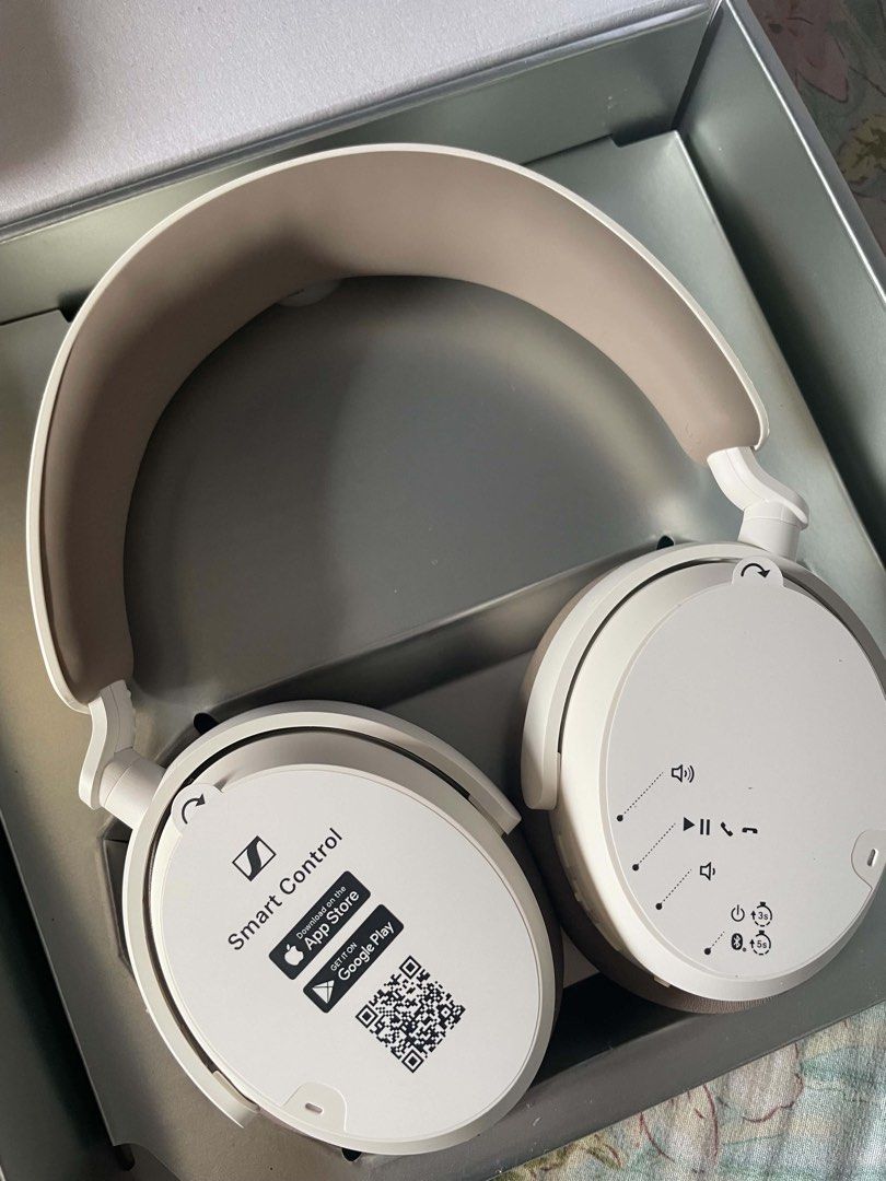 Sennheiser Accentum Wireless Headphones ACAEBT (Category: Headphones & Headsets) located in Manila. Submitted by zxcdubs (Listing ID 1468381644, Image 1). Description: - Brand: Sennheiser Accentum Wireless Headphones - Color: Beige (Model ACAEBT) - Condition: Unused with protective stickers still attached to the earcups - Inclusions: Original box, charging cable, and quick start guide - Shipping: lalamove or grab or meet-up upon request.
