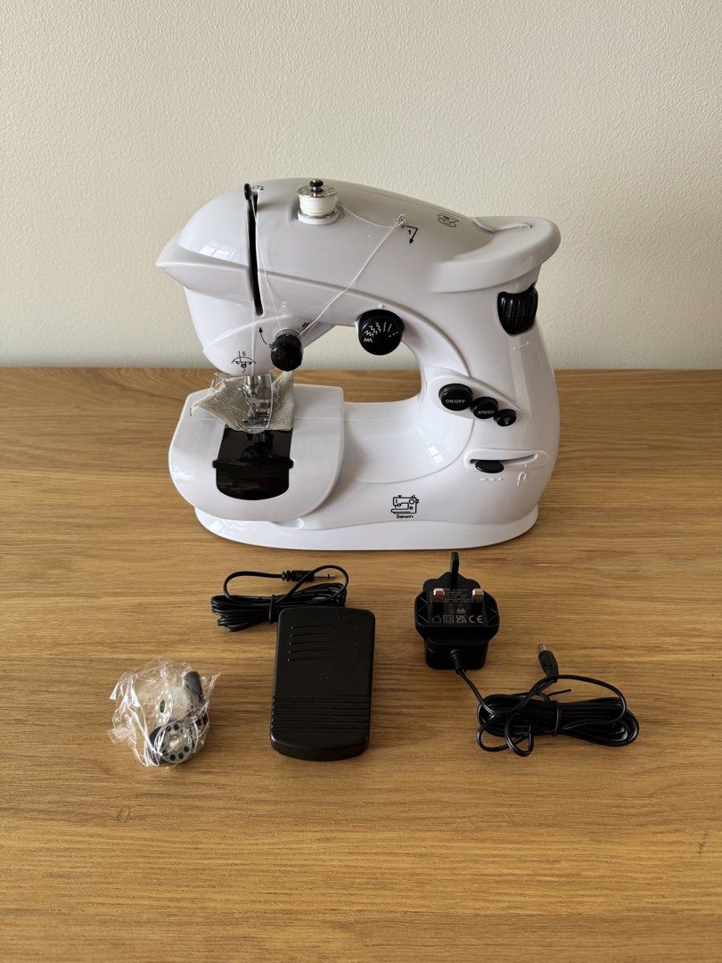 Sewn Portable Mini Sewing Machine with 7 Stitch Patterns (Category: Craft Supplies & Tools) located in Davao. Submitted by silverearth_3394b2 (Listing ID 1468451150, Image 2). Description: ‼️44% OFF + A FREE GIFT‼️ SEWN Multi-Functional Sewing Machine SRP: ₱2,999.95 SALE: ₱1,699.00 🎁 FREE GIFT worth ₱799: Omni Compact USB Power Strip ✔️ 7 stitch patterns + reverse sewing ✔️ Built-in light & foot pedal ✔️ Portable (adapter or batteries) 📍 MEETUP