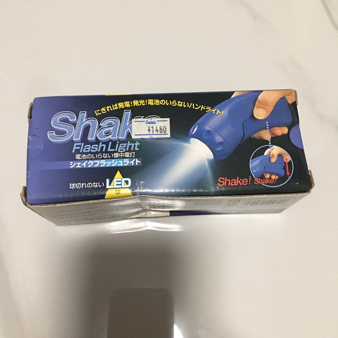 Shake Flash Light Battery-Free LED Handheld Torch (Category: Lighting) located in Pasay City. Submitted by gilbertso62551 (Listing ID 1468386495, Image 2). Description: - Brand: Seiei - Power: Shake-powered (No batteries ever needed!) - Light: Bright LED bulb - Condition: Excellent, comes with original blue box and wrist strap - Packaging: Extra secure with bubble wrap inside the box - Perfect for emergency kits, outdoor use, or eco-friendly livi