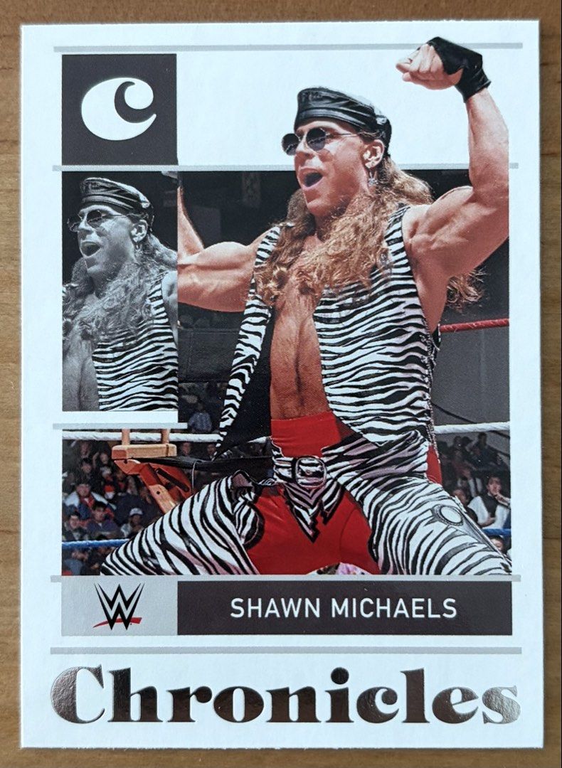 Shawn Michaels | WWE Cards ~ Chronicles '22 (Category: Raw Singles) located in Makati City. Submitted by cardlab (Listing ID 1468359482, Image 1). Description: Items are 💯 authentic/original/legit. About The Card: • 2022 Chronicles • Card No. 93 FOR: • Cards ₱99 and below with Card Sleeves • Cards ₱100 and up with Used Toploader • ₱10 for Bnew Tops Packaging (If Shipping): ✔️ Plastic cover ✔️ Cardboard ✔️ Bubble wrap NOTE: • Cards are raw • Card