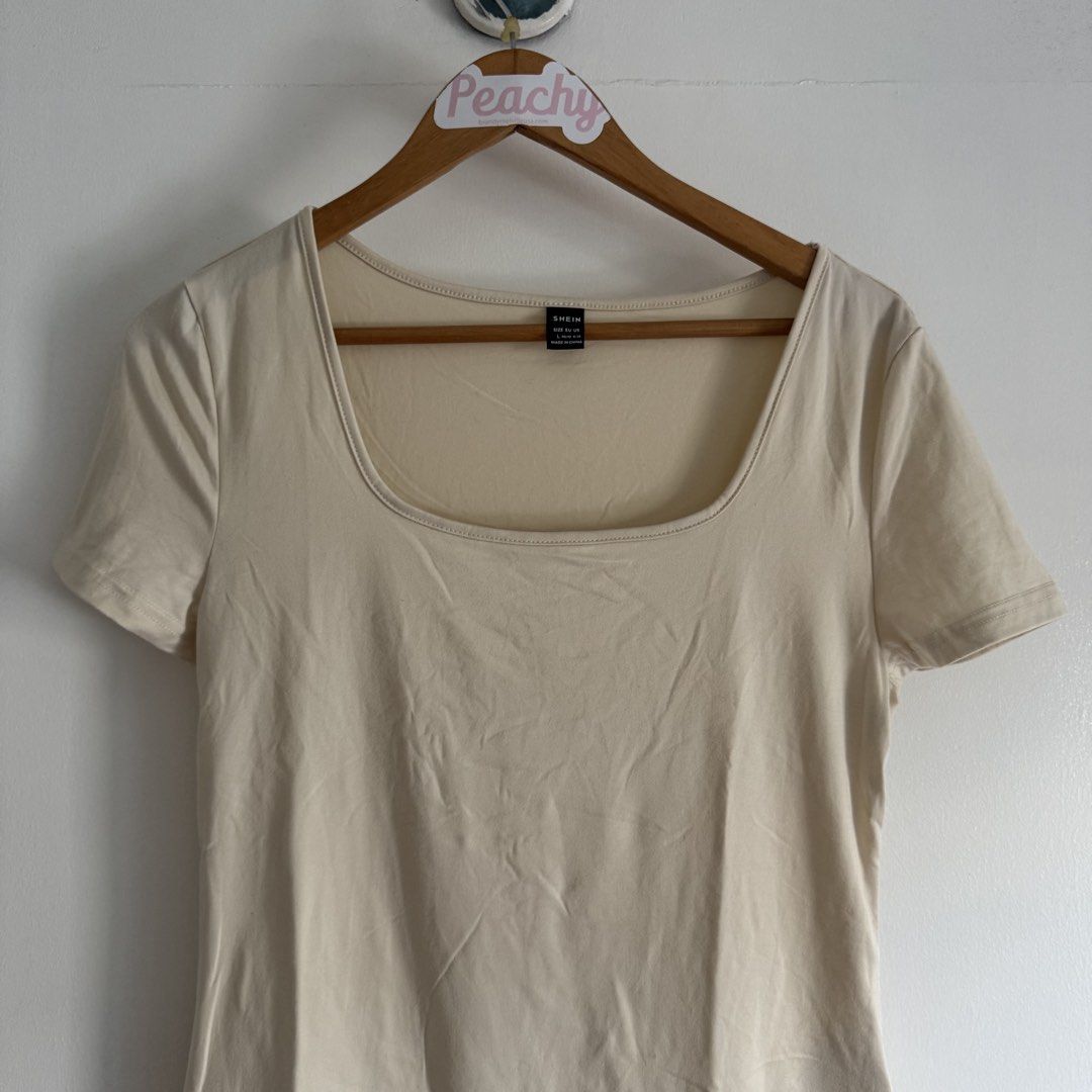 Shein bodysuit (Category: Rompers) located in Manila. Submitted by apparella.ph (Listing ID 1468301063, Image 2). Description: Super comfy Pwde for workout pwde dn boysuit Bust:36-44( super stretch) Waist:30-38(super stretch) Length:30.