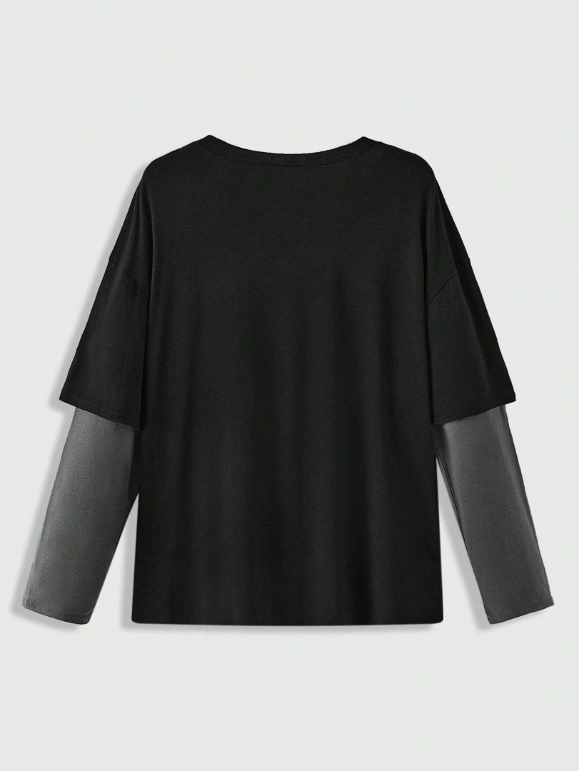 SHEIN Y2K Layered Longsleeve (Category: Tshirts & Polo Shirts ) located in Las Pinas. Submitted by sellerkjb (Listing ID 1468436995, Image 1). Description: BRAND NEW 2XL — Boxy LAS PINAS CITY.
