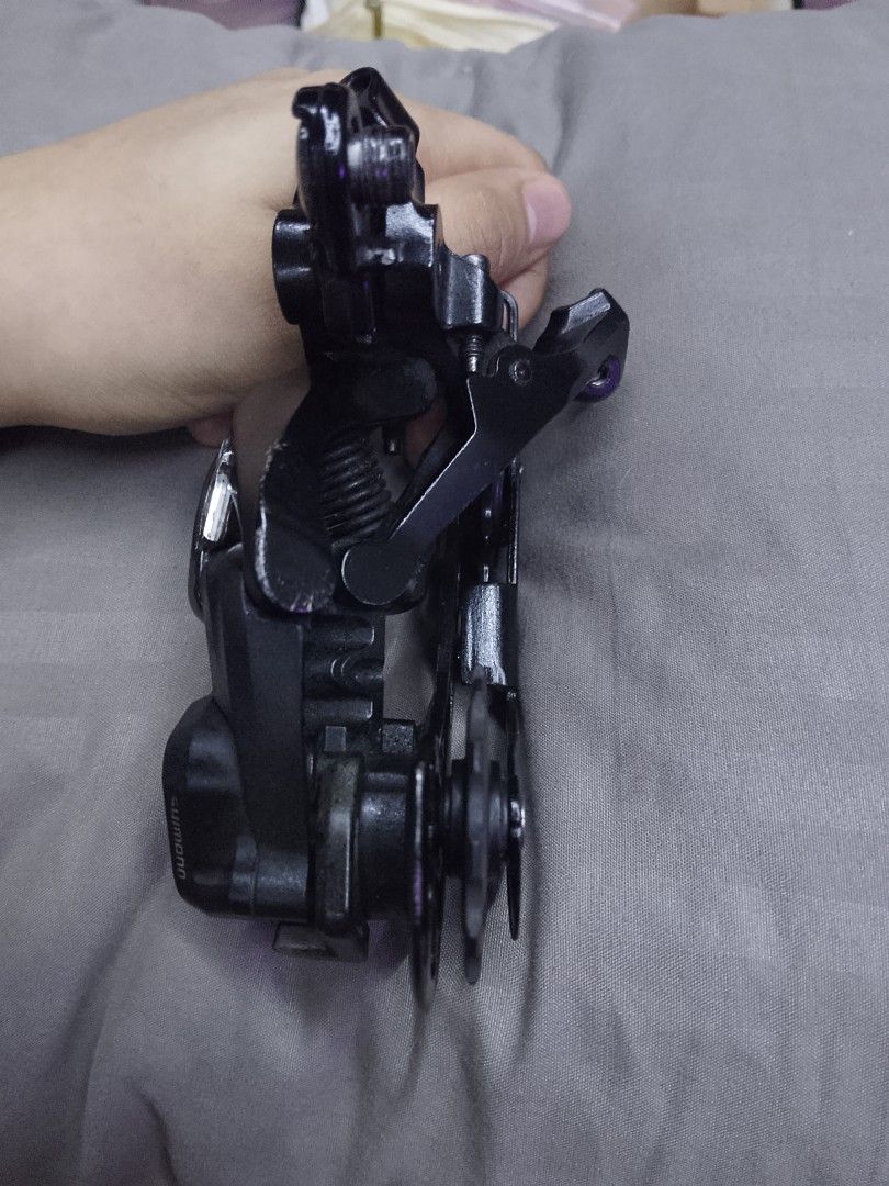 Shimano Deore XT M8000 Dyna-Sys Rear Derailleur (Category: Bicycles) located in Quezon City. Submitted by xjoelouise (Listing ID 1468294875, Image 1). Description: SHIMANO DEORE XT RD M8000 11 SPEED RD USED. IN GOOD CONDITION. WORKING CLUTCH. SHIFTS SMOOTHLY ISSUE: COSMETICS ONLY. SCRATCHES. SOME PARTS REPAINTED. YUN LANG. 2500 ONLY QUEZON CITY LOCATION .