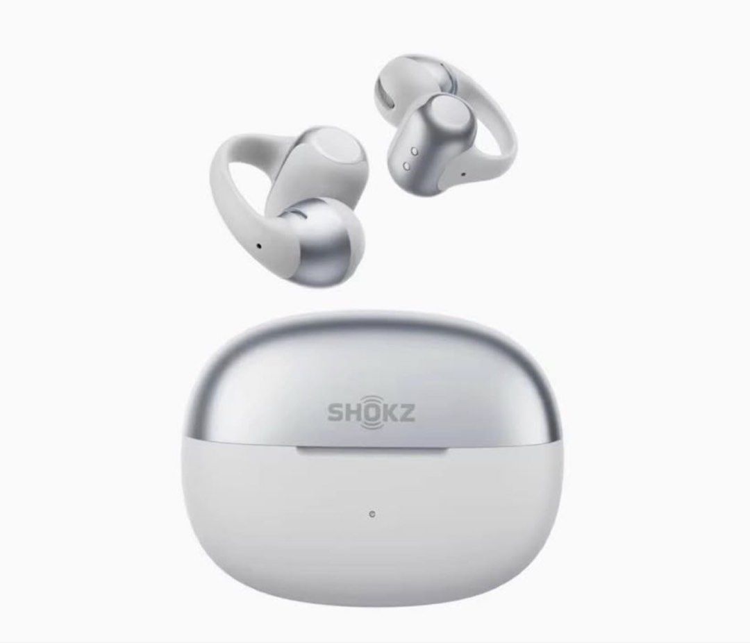 Shokz OpenDots 2 Clip-On Earbuds (Category: Earphones) located in Taguig. Submitted by lnbrndz (Listing ID 1468336560, Image 1). Description: - Brand: Shokz - Model: OpenDots 2 (E320) - Color: Grey - Condition: Brand new, factory-sealed in original box with all regulatory markings and serial numbers intact - Design: Comfortable open-ear audio design - Sound: Enhanced with Dolby Audio support - Charging: Includes wireless charging case - Authentic