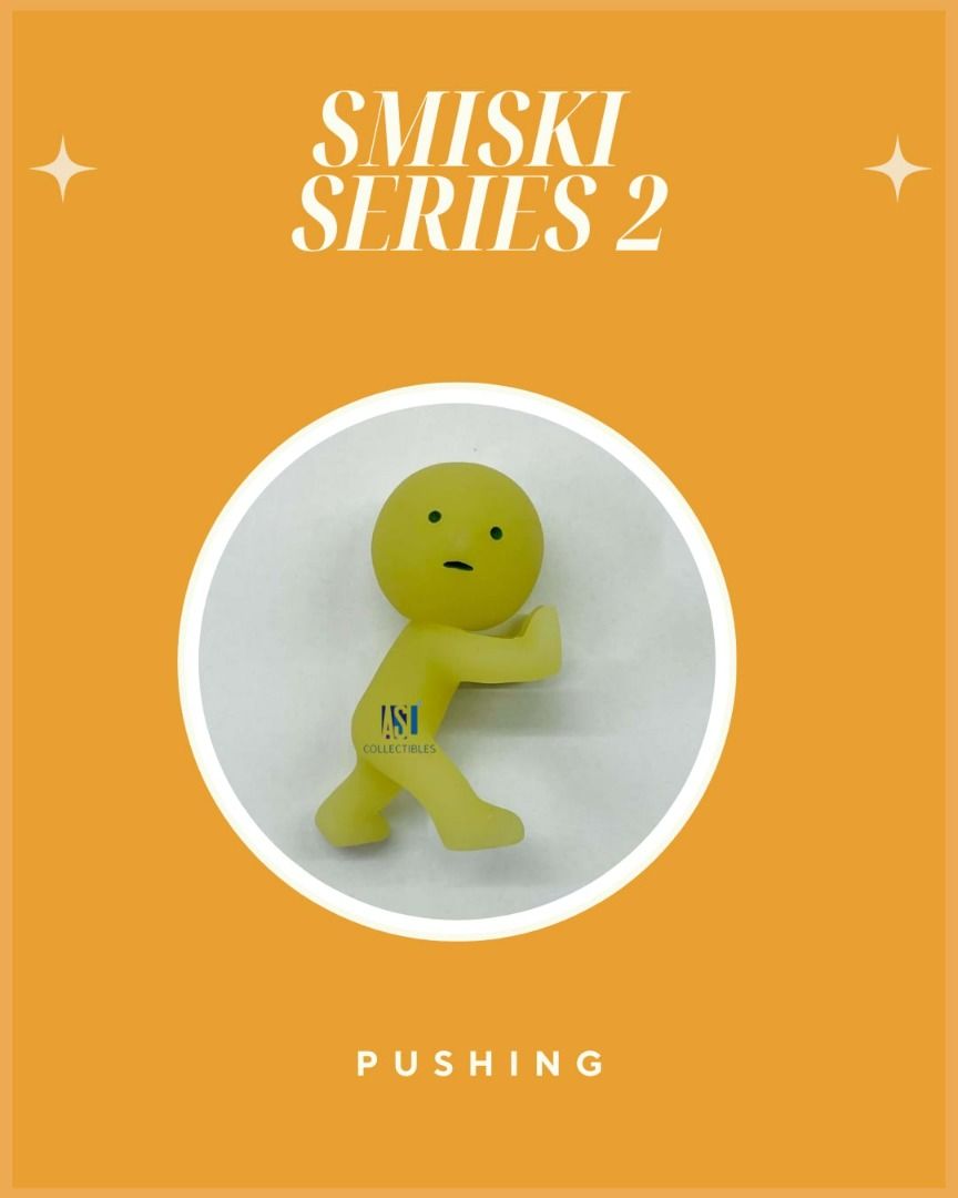 Smiski Series 2 “Pushing” (Category: Designer & Blind Box Toys) located in Manila. Submitted by asl__collectibles (Listing ID 1468295166, Image 1). Description: Smiski Series 2 “Pushing” One of the 7 Smiski Series 2 variations available. It's trying hard to push against the wall and objects. Perhaps it's trying to create its favorite corner. ₱549 each All items are guaranteed authentic and original products. Actual item is posted with our waterma