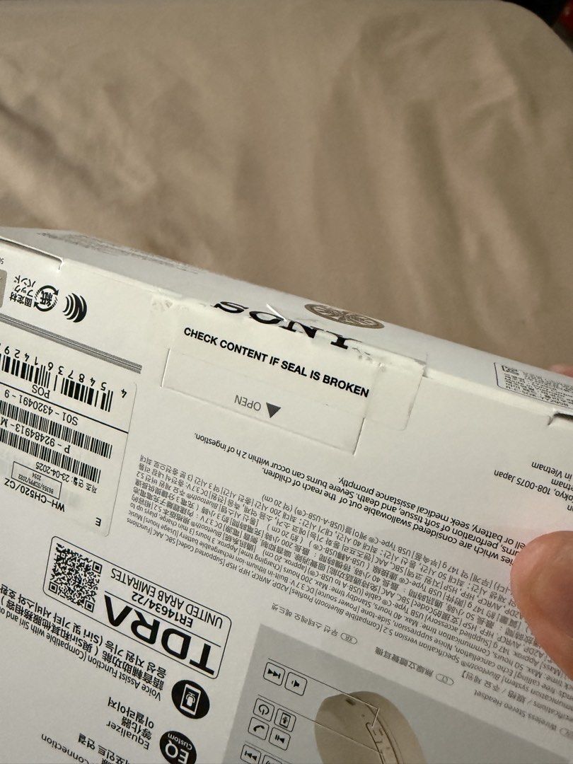 Sony WH-CH520 Wireless Headphones (Category: Headphones & Headsets) located in Manila. Submitted by pappypao (Listing ID 1468306401, Image 2). Description: - Condition: Brand new, unopened package with seal intact - Battery Life: Up to 50 hours of playback with quick charge support - Design: Lightweight at only 147 grams for all-day comfort - Connectivity: Multipoint connection to easily switch between multiple devices - Calls: Built-in microphon