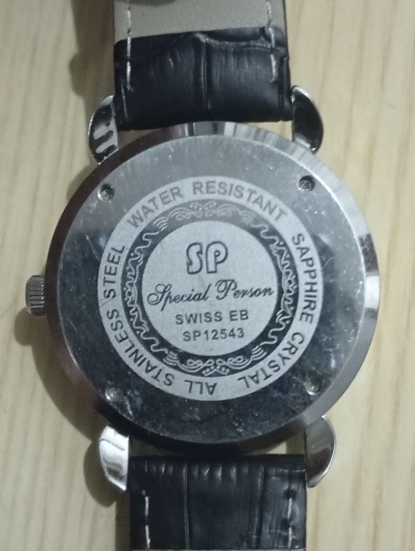 Sp Swiss quartz (Category: Men's Watches) located in Las Pinas. Submitted by quick_deals_great_finds2 (Listing ID 1468446120, Image 3). Description: Original good working condition Quartz with battery 42mm large.