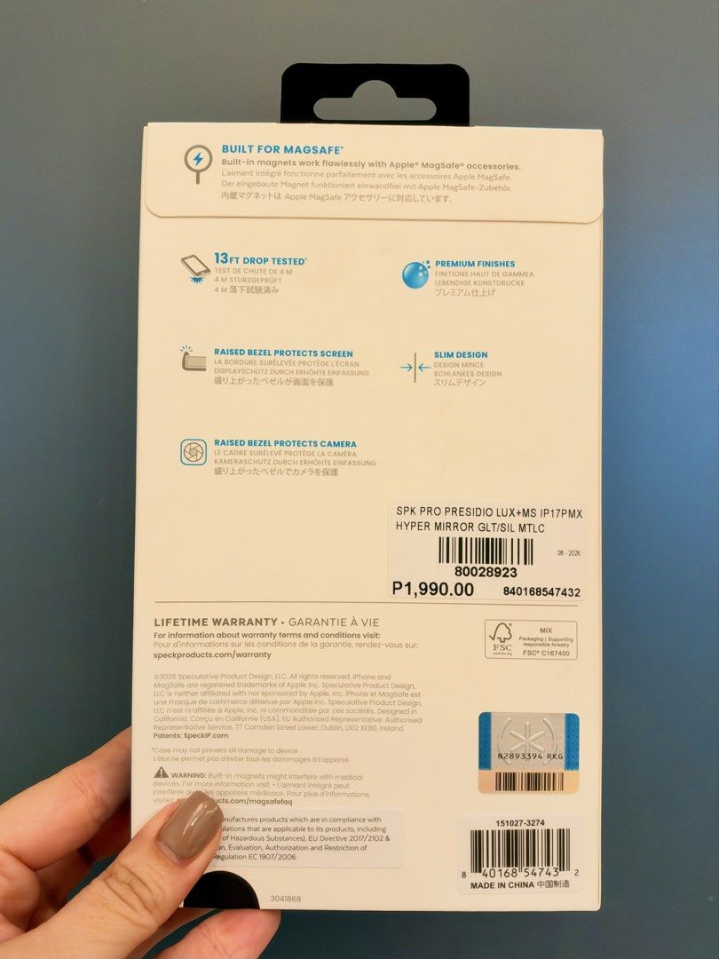 Speck Lux Case for iPhone 17 Pro Max / iPhone 18 Pro Max (Category: Cases & Sleeves) located in Marikina City. Submitted by casesandmanymore (Listing ID 1468438563, Image 3). Description: .