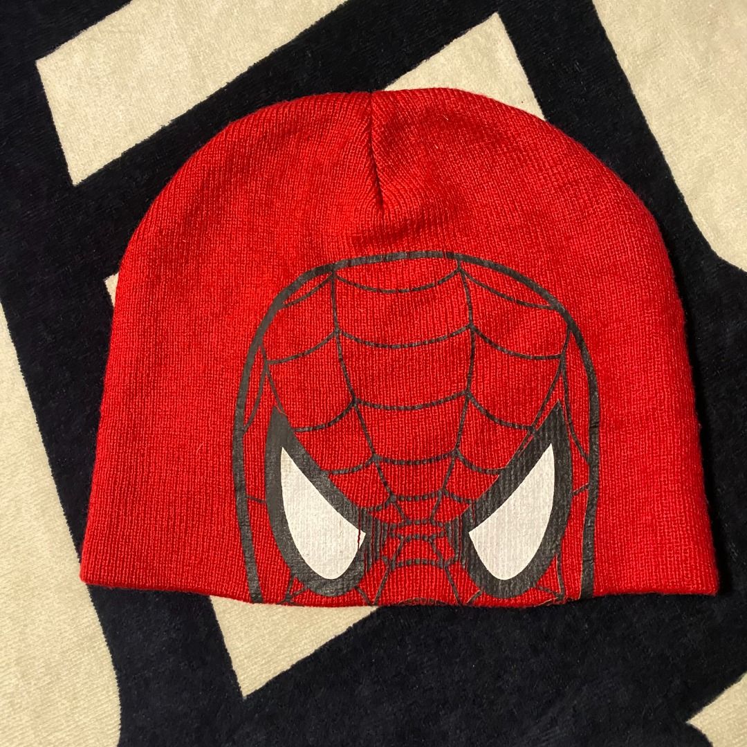 Spiderman beanie (Category: Beanies) located in Las Pinas. Submitted by all_details_posted (Listing ID 1468433378, Image 1). Description: crackprints, cut tag (pero pang adult).