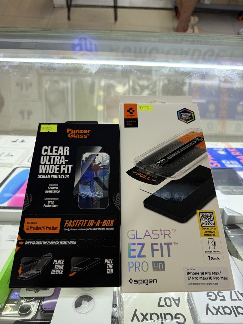 Spigen Tempered glass 17pm /18pm/16pm (Category: Cases & Sleeves) located in San Juan City. Submitted by mobileterritory2012 (Listing ID 1468365838, Image 1). Description: Original tempered glass 18 pro max 17 pro max 16 pro max.