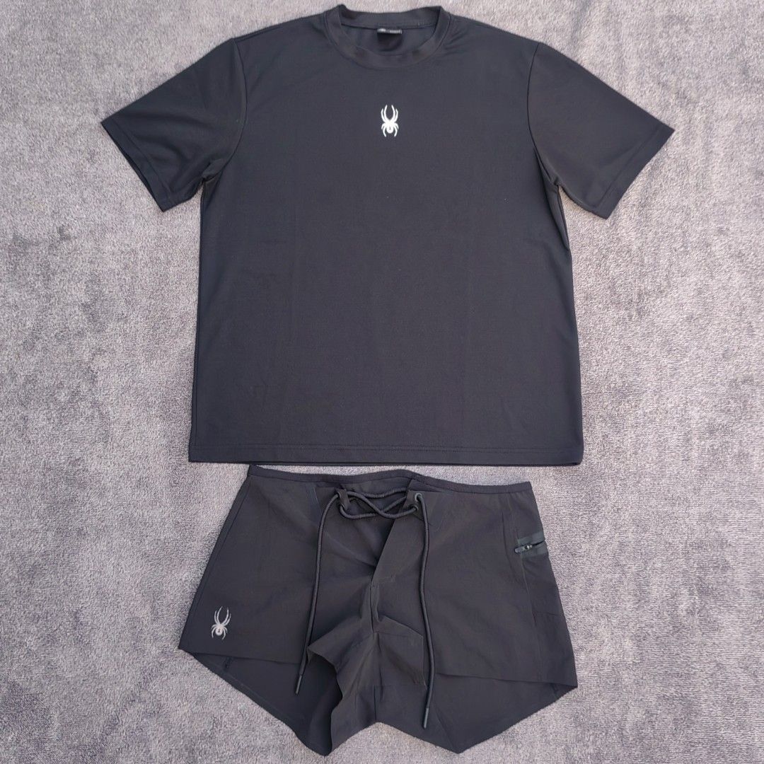 SPYDER Bundle Womens Nomad Stretch Drawstring Shorts + Drifit Shirt (Category: Activewear) located in Barotac Nuevo. Submitted by yorcollections (Listing ID 1468383481, Image 1). Description: SPYDER Bundle Womens Nomad Stretch Drawstring Shorts + Drifit Shirt Motorcycle outfit, Sexy Shorts Womens sizes pero yung shirt pwedi naman unisex •SHORTS left zippered pocket and drawstring Waist 14.5" (29") Length 10" •SHIRT Size M on tag Length 24.5" Widt
