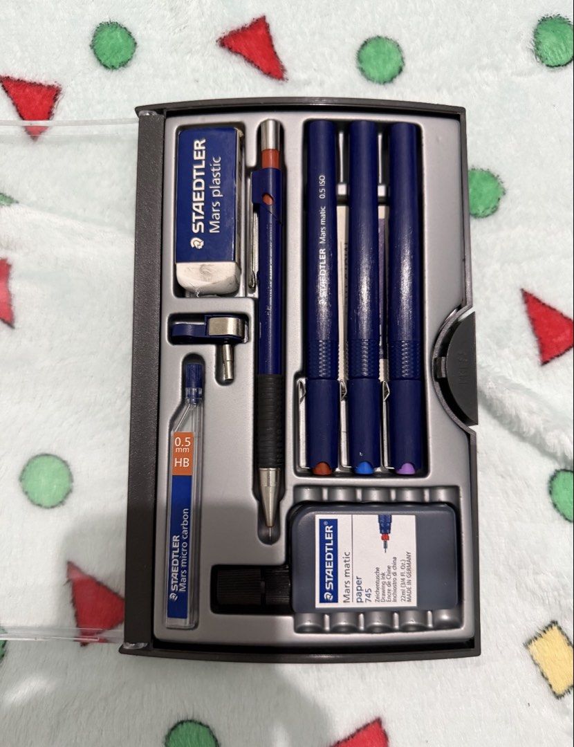 Staedtler Technical Tech Pens 0.1 0.3 0.5 (Category: Stationery & School Supplies) located in Bulacan. Submitted by annesandiego (Listing ID 1468452640, Image 1). Description: used for 3 plates only, but not properly cleaned buy at your own risk 0.1 - needs cleaning, has a sound when shaking 0.3 - tested and working 0.5 - not working, no sound when shaking selling for 1.5k only. you can clean it or bring it to a repair shop.