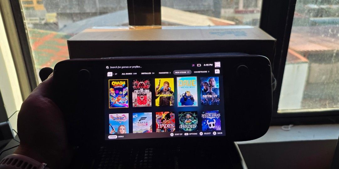 Steam Deck OLED 512gb (Category: Others) located in Manila. Submitted by ehmono01 (Listing ID 1468359122, Image 1). Description: Steam deck oled 512gb complete with box and receipt 99% battery health optio Pickup at my place near Sm San Lazaro Optional + 1 terabyte sandisk a2 extreme sd card +5k.