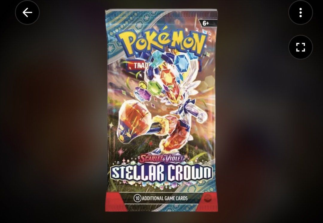 [Stellar Crown] Pokemon - Booster Pack (2 packs/pcs. left) (Category: Card Packs) located in Quezon City. Submitted by james_ca (Listing ID 1468476844, Image 1). Description: • packs are sealed and mint; no damage • shipping fee shouldered by buyer.