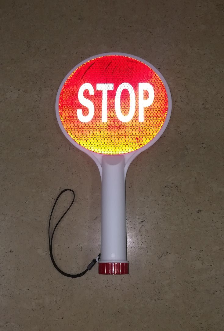 Stop and Go Reversible Traffic Signage Reflective Handle Type (Category: Industrial Equipment) located in Manila. Submitted by liincee (Listing ID 1468292066, Image 3). Description: Reflectorized Stop & Go (Back to Back) Handheld Signage This hand-held STOP / GO Sign Paddle uses effective messages or images for traffic and pedestrian safety concerns. Red color for STOP Green color for GO Back to Back/ Reversible Front - Go, Back - Stop Reflectori
