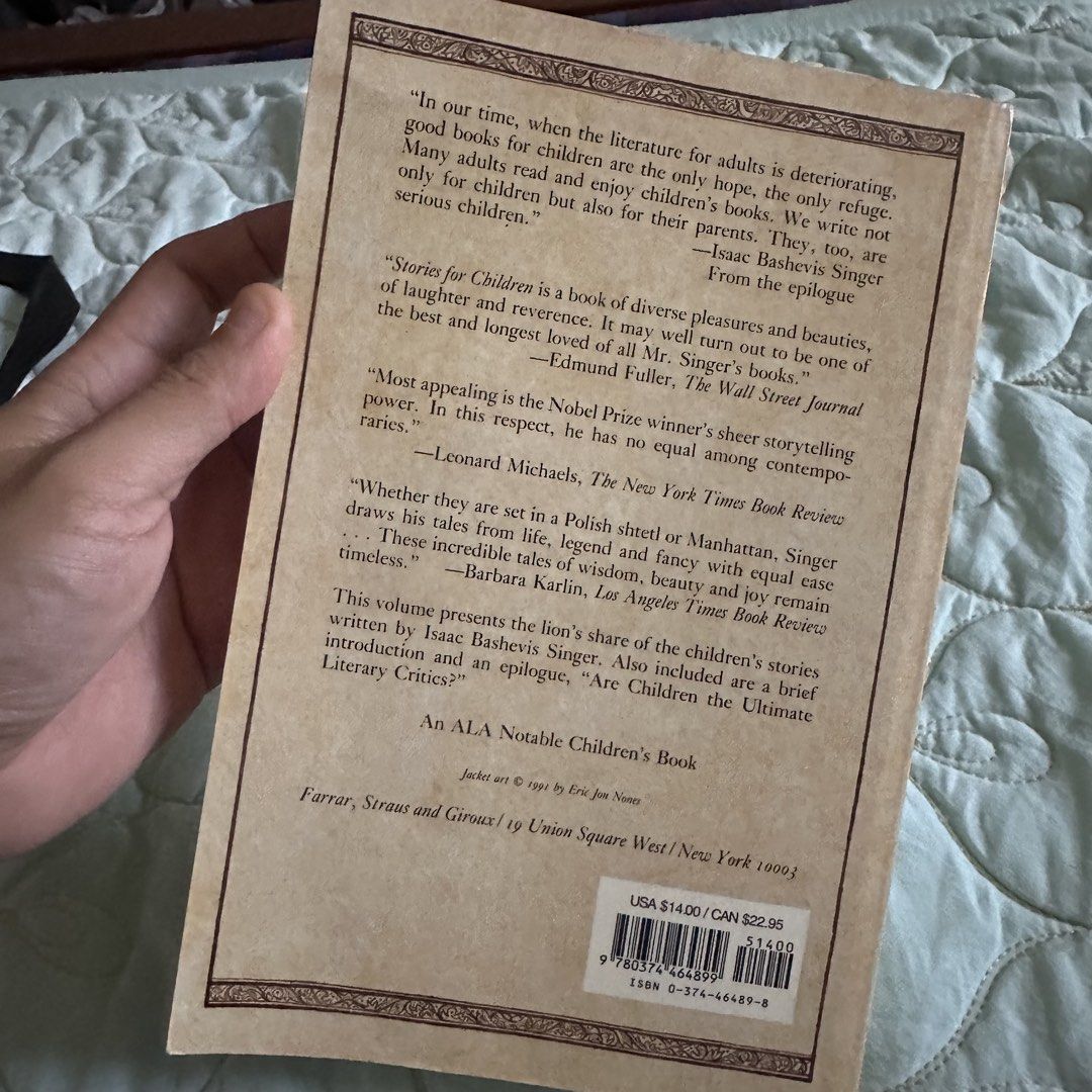 Stories for Children - Isaac Bashevis Singer (Category: Storybooks) located in General Tinio. Submitted by tindangaklat (Listing ID 1468291905, Image 3). Description: .