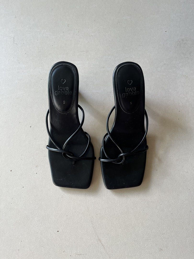 Size 5 Strappy Black Heels | Chunky Heels Size 5 (Category: Heels) located in Samal. Submitted by instyle.recessionista (Listing ID 1468350695, Image 1). Description: 💛Love Gabbie strappy heels💛 Bought online for 850 selling now for only ‼️650‼️ - Color: Classic black - Size: 5 (23CM) - I'm 22.5CM and this fits me well - Design: Square open toe with thin straps and kitten heel - Condition: Worn a few times - still looks new - Perfect for: Night