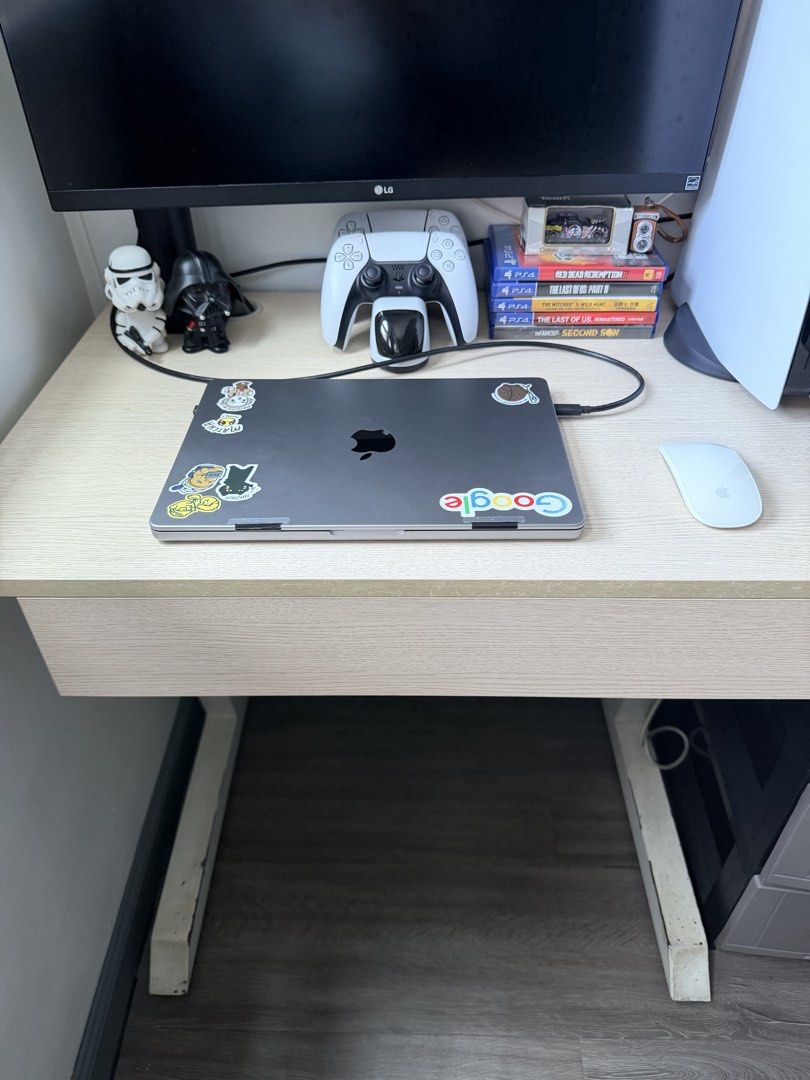Study Desk with Drawer and Metal Legs (Category: Tables & Sets) located in Makati City. Submitted by kail.j (Listing ID 1468292816, Image 2). Description: Customize Work table (Orig price is 5000) - Material: Wooden finish top with sturdy metal legs - Storage: Convenient single drawer underneath - Dimensions: Approx. 31” wide x 20” deep x 30” high - Condition: Good overall, with minor wear near the base of the legs - Ideal For: Compact workspaces