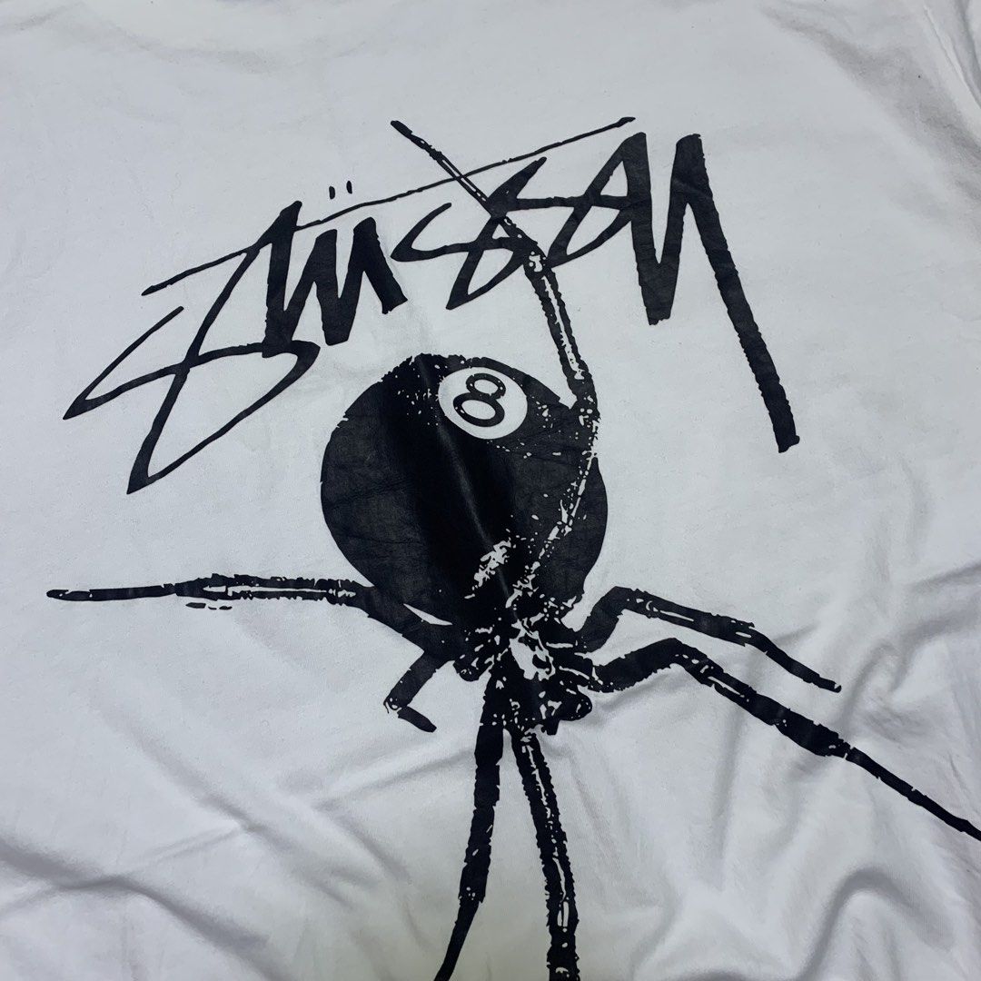 STUSSY ARACHNID PIGMENT DYED TEE (Category: Tshirts & Polo Shirts ) located in Cabanatuan. Submitted by _w2keed (Listing ID 1468476594, Image 3). Description: Size: XL (W23' x L29') Condition: 9.5/10 Color rate: 9/10 Issue/s: need rewash, pinholes on sleeve stitching (not noticeable).