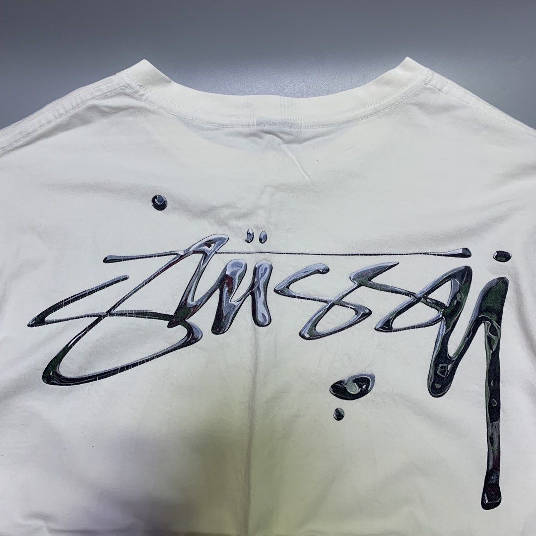 STUSSY MERCURY TEE (Category: Tshirts & Polo Shirts ) located in Cabanatuan. Submitted by _w2keed (Listing ID 1468476615, Image 3). Description: Size: S boxy (W22.5' x L26') Condition: 9.5/10 Color rate: 9.5/10 Issue/s: need rewash, minor crack print.
