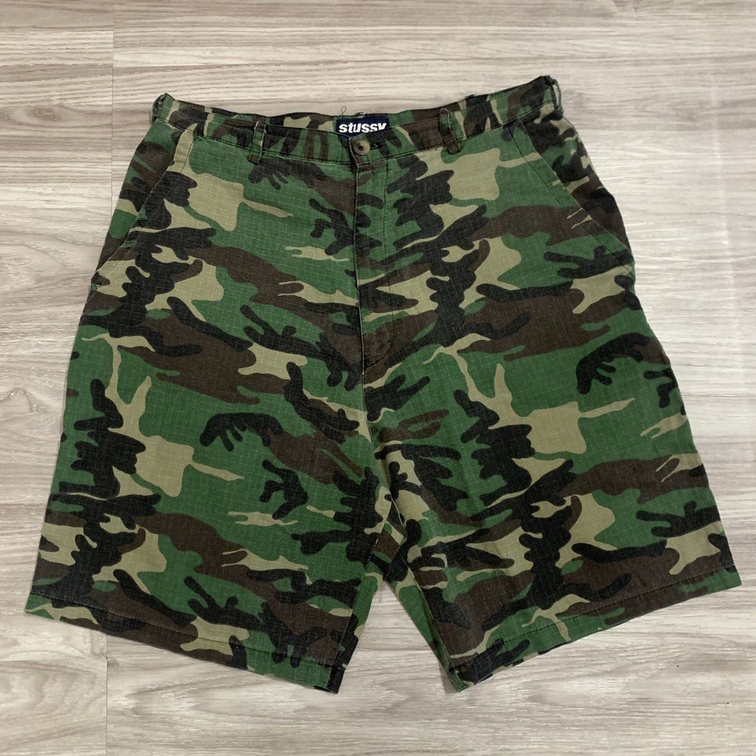 Stussy outdoor camo (Category: Shorts) located in Cavite. Submitted by yobubsss (Listing ID 1468453479, Image 1). Description: Size XL 36w 22.5L Good condition No issue.