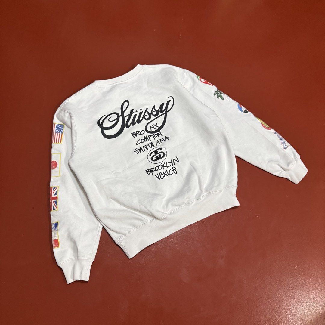 STUSSY WORLDTOUR PULLOVER (Category: Coats, Jackets and Outerwear) located in Pasig City. Submitted by buzzthrifty (Listing ID 1468389843, Image 2). Description: SIZE S-M MEN M-L WOMEN 21x23 AS NEW SANA YUNG ISSUE LAG PRINT SA SLEEVES PERO YUNG SA FRONT AND BACK ALL GOODS .