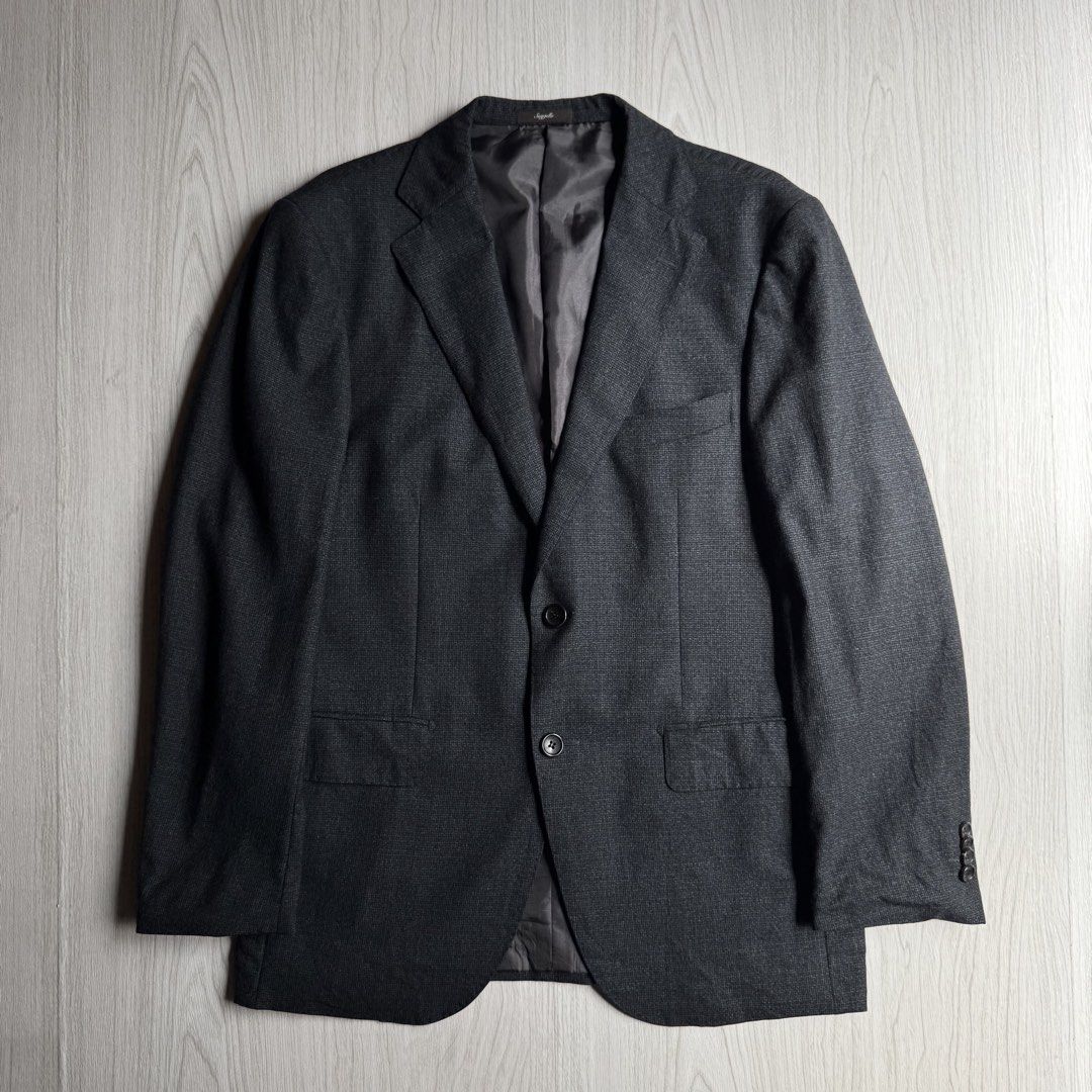 Sugello “Galaxy” Single-breasted blazer (Category: Coats, Jackets and Outerwear) located in Zamboanga. Submitted by rustic.rev (Listing ID 1468385755, Image 1). Description: Sugeļlo “Galaxy” Single-breasted blazer Very good condition, scratches back left sleeve, last photo Tagged: 48A Measurements: Pit to pit: 20” Length: 30” Shoulder: 17” Sleeve length: 24”.