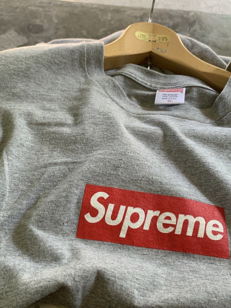 Supreme box logo (Category: Tshirts & Polo Shirts ) located in Mexico. Submitted by rabbit.hole_thrift (Listing ID 1468344193, Image 3). Description: Supreme Box Logo Xl on tags 23x31 good condition 650 plus sf.