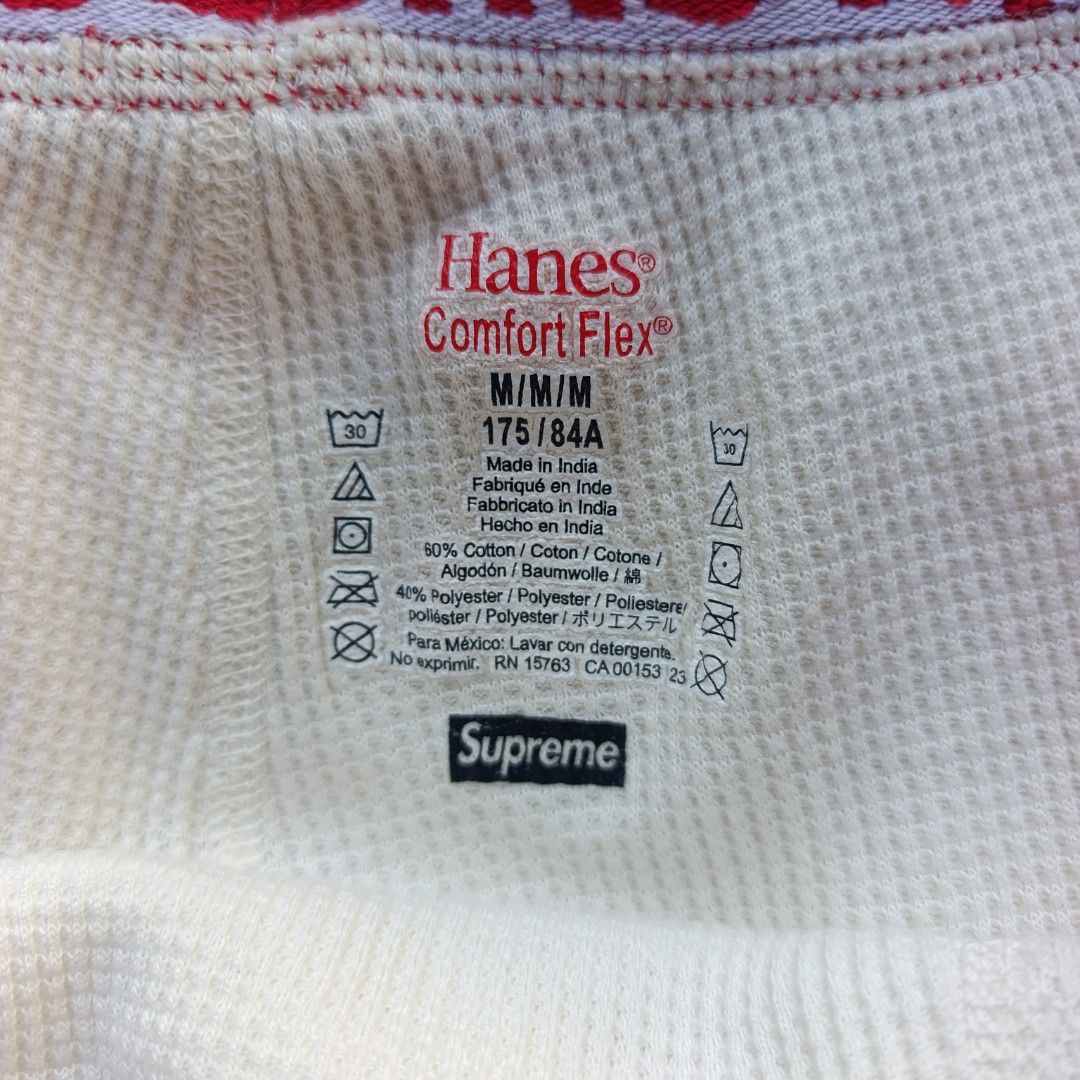 Supreme x Hanes Skeleton Thermal Pants (Category: Joggers) located in Aritao. Submitted by kami.seta (Listing ID 1468382373, Image 3). Description: WAIST-27 (stretchable) LENGTH-41 COLOR & CONDITION-9.5/10 NO ISSUE.