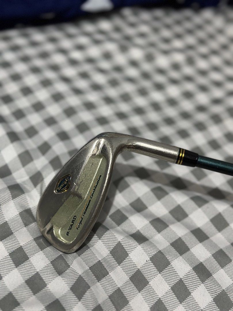 S-YARD Excelight PW Pitching Wedge Golf Club (Category: Golf) located in Manila. Submitted by cnmanaois19234 (Listing ID 1468387183, Image 2). Description: - Brand/Model: S-Yard Excelight PW (Pitching Wedge) - Head: Forged titanium combination club head - Shaft: Graphite with Flex R1 stiffness - Grip: Standard black S-Yard grip installed - Origin: Made in Japan - Condition: Normal scuffs and wear from regular rounds, ready for the bag.