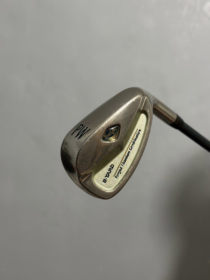 S-YARD Excelight PW Pitching Wedge Golf Club (Category: Golf) located in Manila. Submitted by cnmanaois19234 (Listing ID 1468387183, Image 1). Description: - Brand/Model: S-Yard Excelight PW (Pitching Wedge) - Head: Forged titanium combination club head - Shaft: Graphite with Flex R1 stiffness - Grip: Standard black S-Yard grip installed - Origin: Made in Japan - Condition: Normal scuffs and wear from regular rounds, ready for the bag.