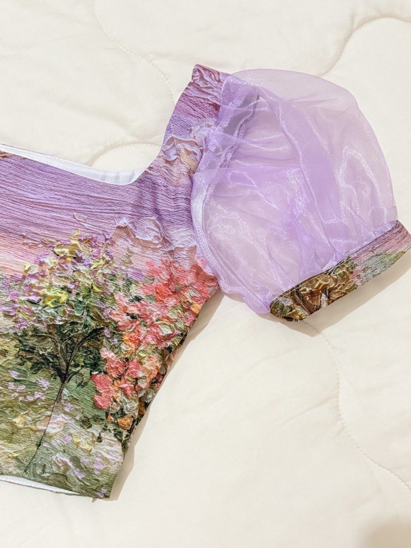 TCPF Lavender Haze Puff Sleeves Top (Category: Blouses) located in Naga. Submitted by talaaa_ (Listing ID 1468498006, Image 3). Description: ㅤㅤ•Size S •RFS: Decluttering [ + gained weight already :( ] •USED ONCE (event) •Taylor Swift Midnights - inspired 💜 super pretty!!! luv luv TCPF ㅤ♡ㅤ SF shall be shouldered by buyer .