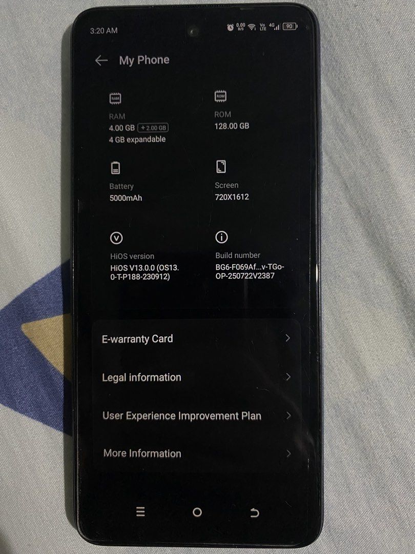 Tecno Spark Go 2024 (Category: Android Others) located in Muntinlupa City. Submitted by madflips1 (Listing ID 1468454529, Image 2). Description: TECNO SPARK Go 2024 ANDROID 13 Front cam: 8mp Back cam: 13mp DUAL CAMERA Battery: 5000mAh Ram: 4gb + 2gb(expandable) Storage: 128gb Payment First!!! Mode of Payment: Gcash PRICE IS NEGOTIABLE IF SURE BUYER. .