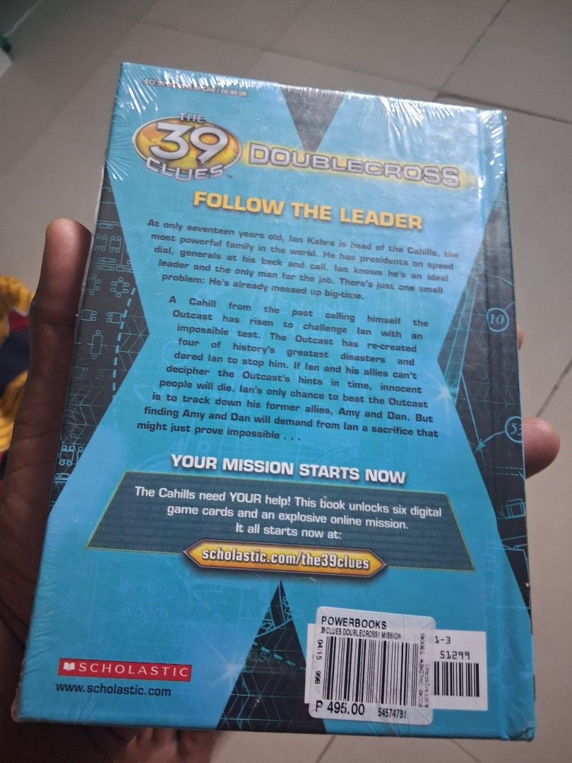 The 39 clues book (Category: Announcements) located in Manila. Submitted by carlitoboh66625 (Listing ID 1468306489, Image 2). Description: sealed price 400.