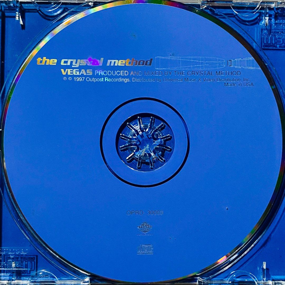 The Crystal Method - Vegas CD Album (Category: CDs & DVDs) located in Taguig. Submitted by znarfscriber (Listing ID 1468461387, Image 3). Description: The Crystal Method Vegas CD Album Made In The USA Outpost Recordings 1997 Cover: EX Media: Mint to NM RFS: Decluttering/Need Funds .