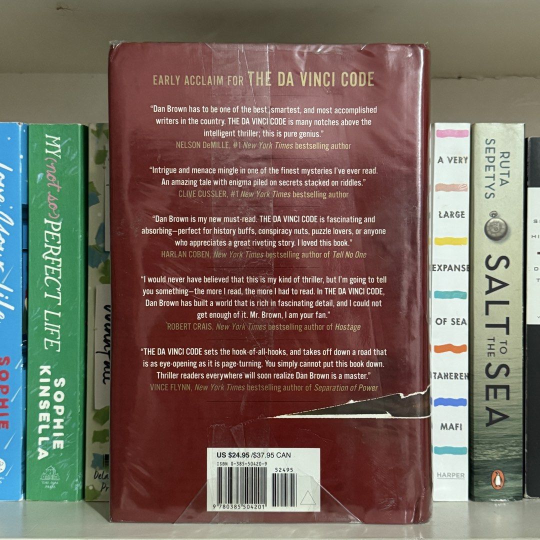 The Da Vinci Code by Dan Brown (Hardcover) (Category: Storybooks) located in General Santos City (Dadiangas). Submitted by forgottenreader (Listing ID 1468284323, Image 2). Description: - Title: The Da Vinci Code by Dan Brown - Format: Hardcover with dust jacket - In very good condition, wrapped in protective plastic for extra care You may send me a direct message here or to my IG account - @forgottenreader - for fast transaction and inquiry and 