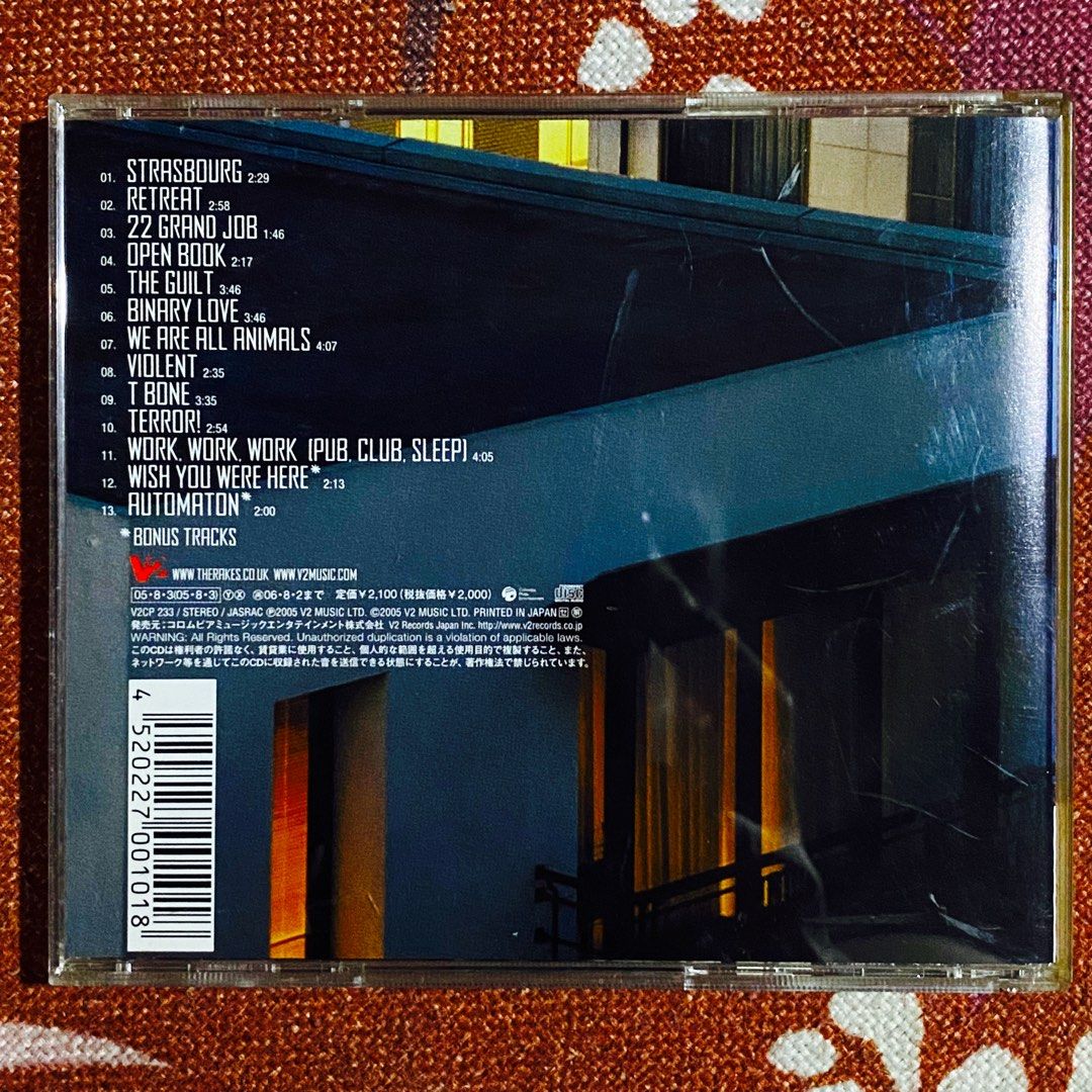 The Rakes - Capture/Release CD Album (Category: CDs & DVDs) located in Taguig. Submitted by znarfscriber (Listing ID 1468433076, Image 2). Description: The Rakes Capture/Release CD Album Made In Japan V2 Records 2005 Includes OBI and lyric sheet insert. Cover: EX Media: NM RFS: Decluttering/Need Funds.