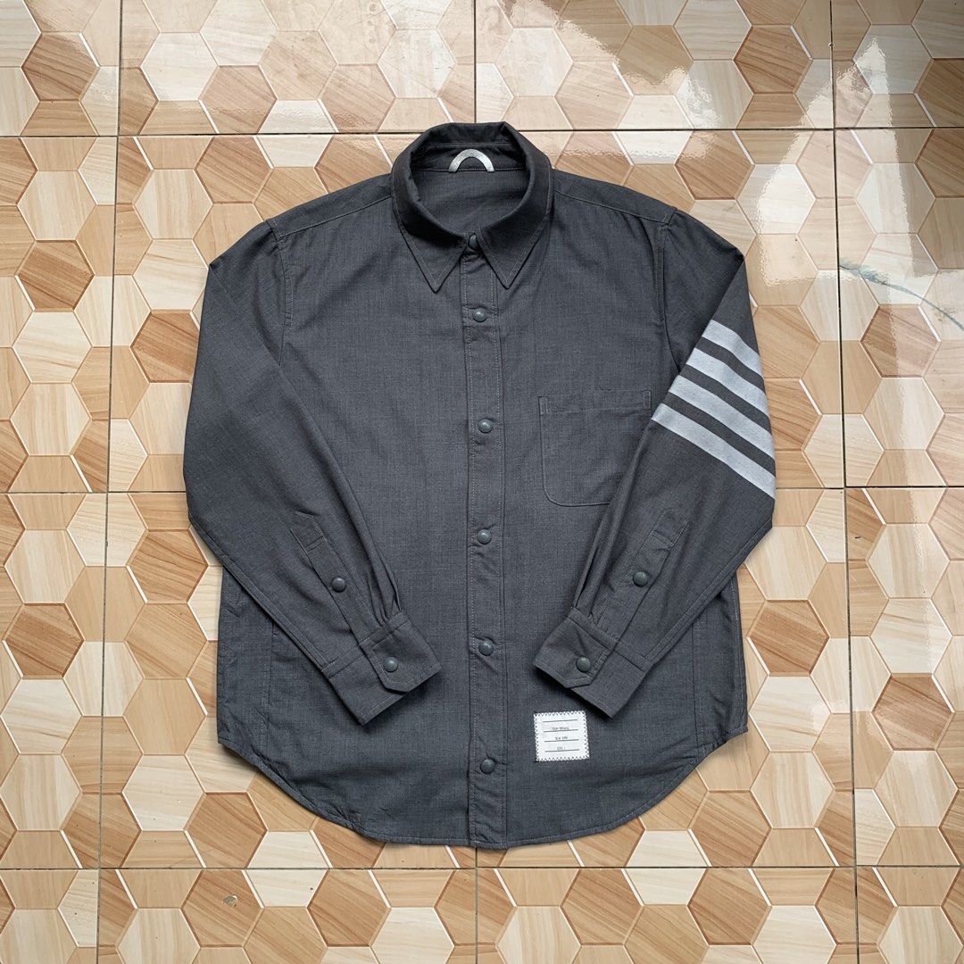 Thom Browne Plain Weave 4-Bar ❗️ (Category: Coats, Jackets and Outerwear) located in Cebu City. Submitted by darrylopon12219 (Listing ID 1468347560, Image 2). Description: Thom Browne Plain Weave 4-Bar ❗️ As New Condition No Isseu Size 1 Color Rate:10/10 Dimes:W22 L28 Sleeves 24 -Need Wash 📍 CONSOLACION, CEBU ‎🚚 ship via J&T ‎DM NOW📩.