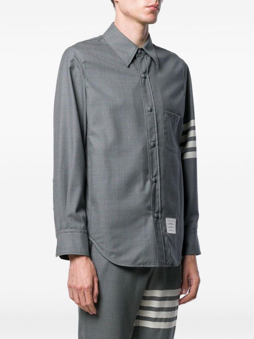 Thom Browne Plain Weave 4-Bar ❗️ (Category: Coats, Jackets and Outerwear) located in Cebu City. Submitted by darrylopon12219 (Listing ID 1468347560, Image 1). Description: Thom Browne Plain Weave 4-Bar ❗️ As New Condition No Isseu Size 1 Color Rate:10/10 Dimes:W22 L28 Sleeves 24 -Need Wash 📍 CONSOLACION, CEBU ‎🚚 ship via J&T ‎DM NOW📩.